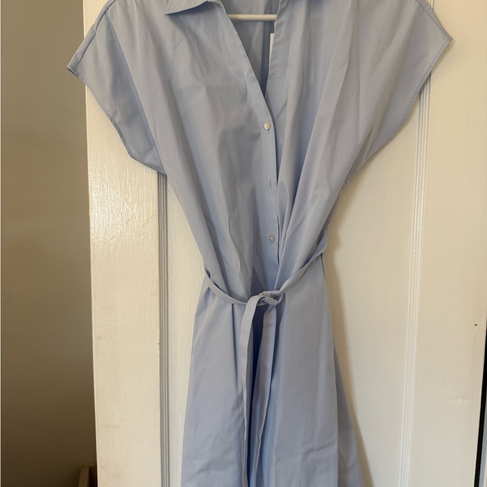 NWT Theory Dolman Poplin Light Blue shirt Dress